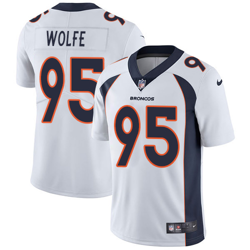2019 men Denver Broncos #95 Wolfe white Nike Vapor Untouchable Limited NFL Jersey